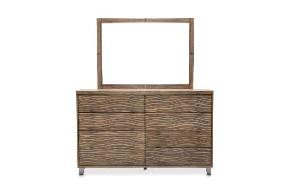 AICO by Michael Amini - Del Mar Sound - Dresser & Mirror - Boardwalk - KI-DELM050-260-215 veiw 2
