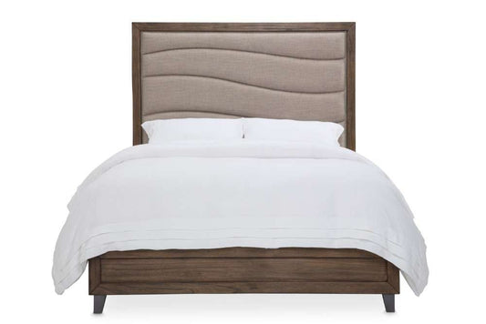 AICO by Michael Amini - Del Mar Sound - Eastern King Panel Bed with Fabric Insert - Boardwalk - KI-DELM014EK-215 veiw 1