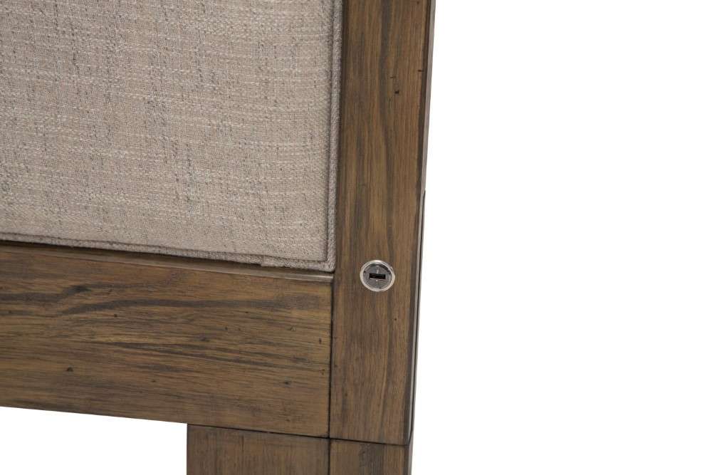 AICO by Michael Amini - Del Mar Sound - Eastern King Panel Bed with Fabric Insert - Boardwalk - KI-DELM014EK-215 veiw 5