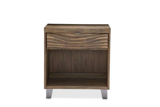 AICO by Michael Amini - Del Mar Sound - Nightstand, 1 Drawer - Boardwalk - KI-DELM040-215 veiw 2