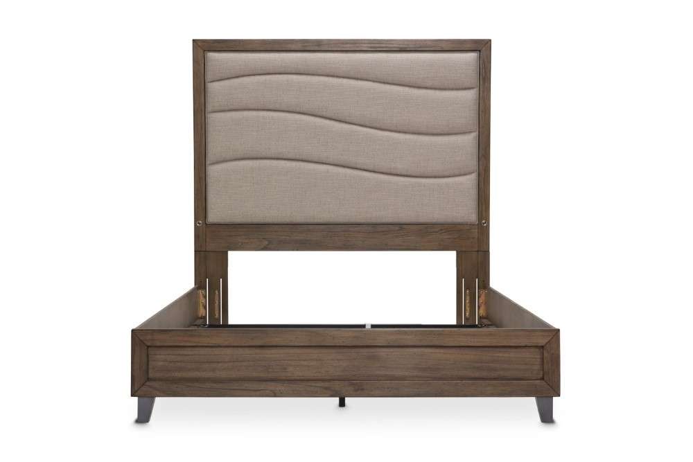 AICO by Michael Amini - Del Mar Sound - Queen Panel Bed with Fabric Insert - Boardwalk - KI-DELM012QN-215 veiw 2