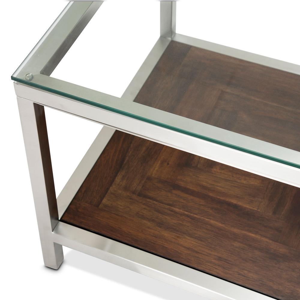 AICO by Michael Amini - Diversey End Table w/ Glass Top - FS-DVRSY202_CLOSEOUT veiw 2