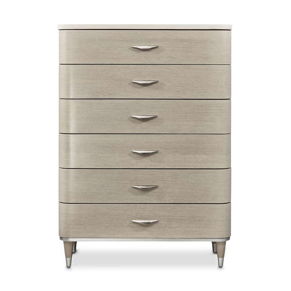 AICO by Michael Amini - Eclipse 6-Drawer Chest - Moonlight - KI-ECLP070SA-135 veiw 2