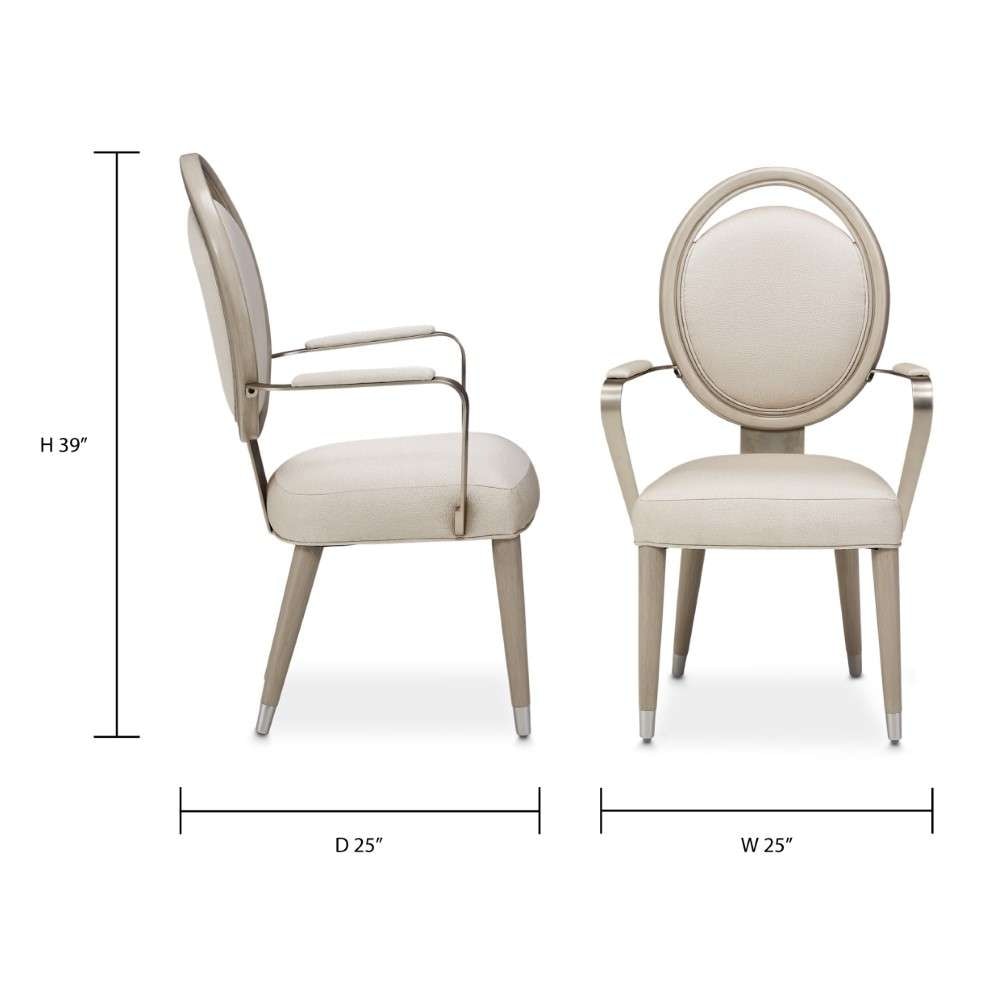 AICO by Michael Amini - Eclipse - Arm Chair - Moonlight Gray (Set of 2) - KI-ECLP004-135 veiw 2