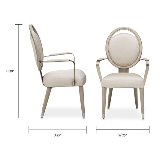 AICO by Michael Amini - Eclipse - Arm Chair - Moonlight Gray (Set of 2) - KI-ECLP004-135 veiw 2