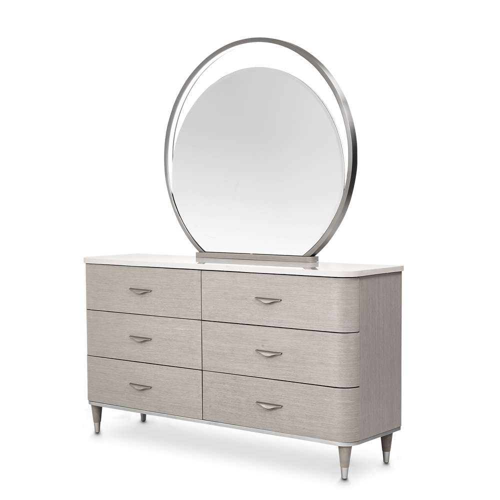 AICO by Michael Amini - Eclipse Dresser with Mirror - Moonlight - KI-ECLP050-260-135 veiw 1