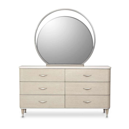 AICO by Michael Amini - Eclipse Dresser with Mirror - Moonlight - KI-ECLP050-260-135 veiw 2