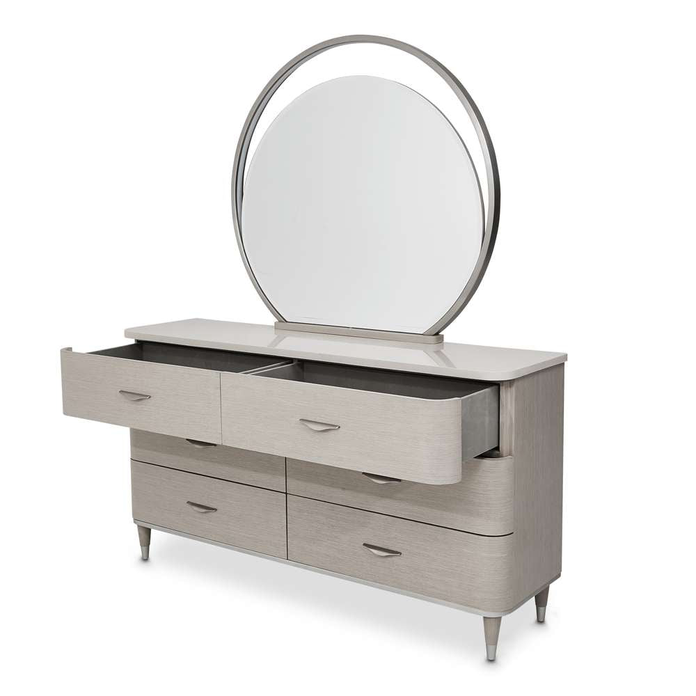 AICO by Michael Amini - Eclipse Dresser with Mirror - Moonlight - KI-ECLP050-260-135 veiw 4