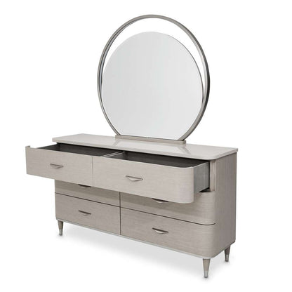 AICO by Michael Amini - Eclipse Dresser with Mirror - Moonlight - KI-ECLP050-260-135 veiw 4