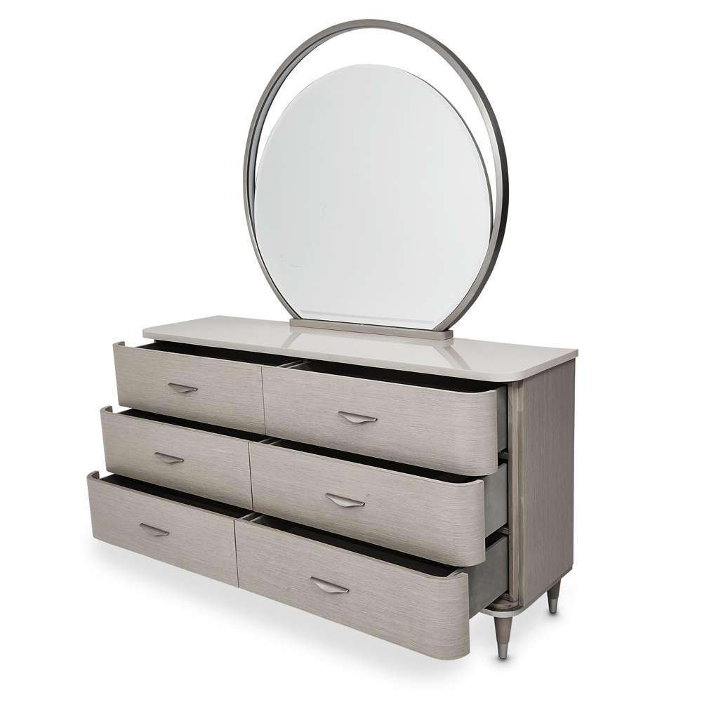 AICO by Michael Amini - Eclipse Dresser with Mirror - Moonlight - KI-ECLP050-260-135 veiw 5