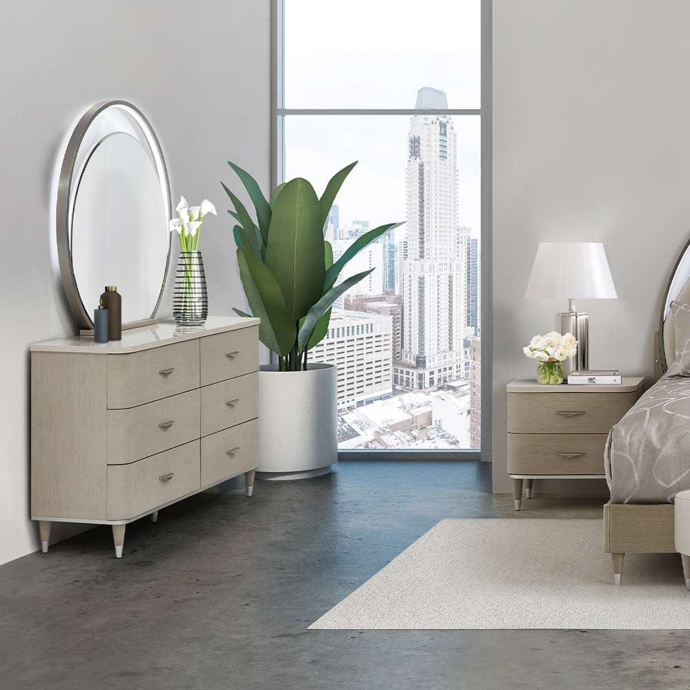 AICO by Michael Amini - Eclipse Dresser with Mirror - Moonlight - KI-ECLP050-260-135 veiw 9