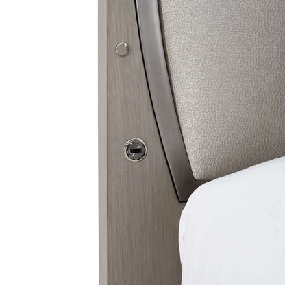 AICO by Michael Amini - Eclipse Eastern King Upholstered Bed with LED Lights - Moonlight - KI-ECLPEK-135 veiw 5