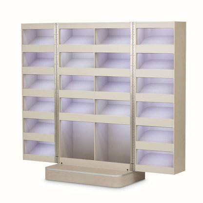 AICO by Michael Amini - Eclipse Footwear Cabinet - Moonlight - KI-ECLP099-135_CLOSEOUT veiw 2