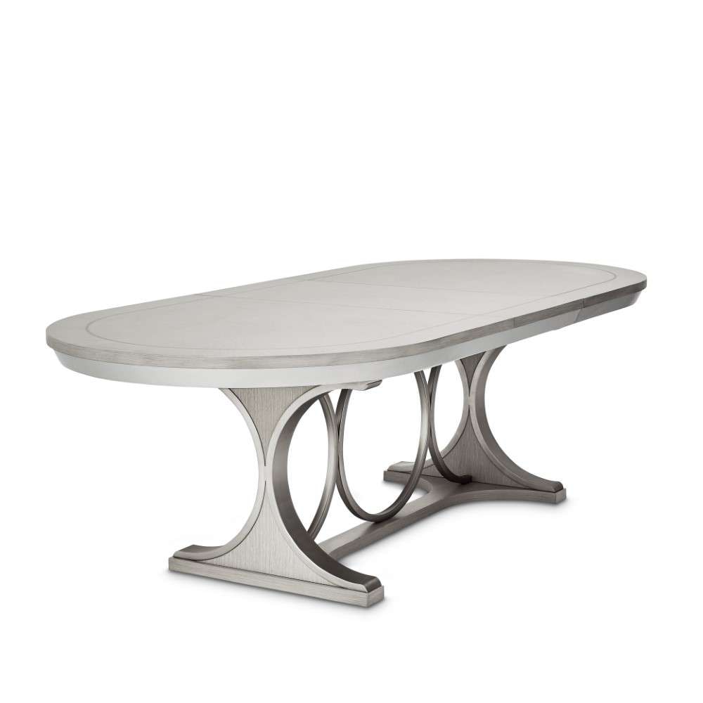 AICO by Michael Amini - Eclipse Oval Dining Table - Moonlight Gray - KI-ECLP000-135 veiw 11