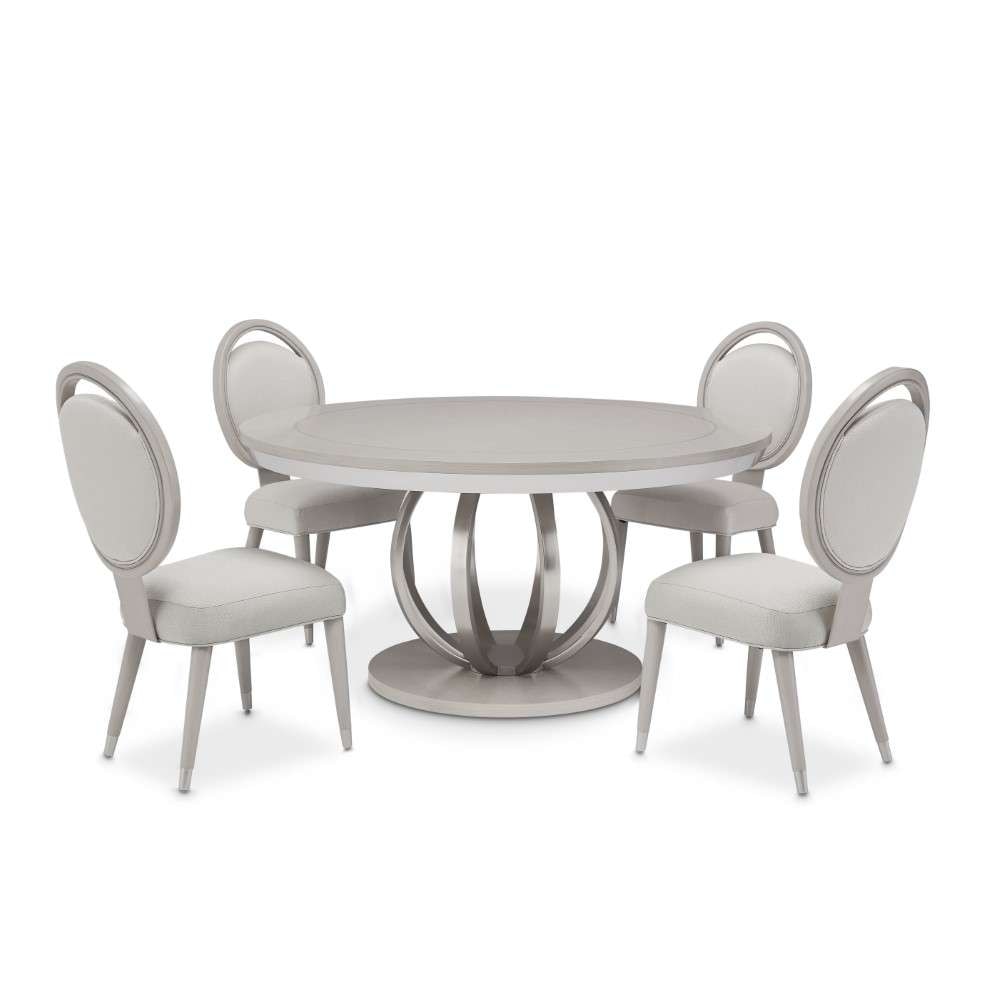 AICO by Michael Amini - Eclipse Round Dining Table - Moonlight Gray - KI-ECLP001-135 veiw 2