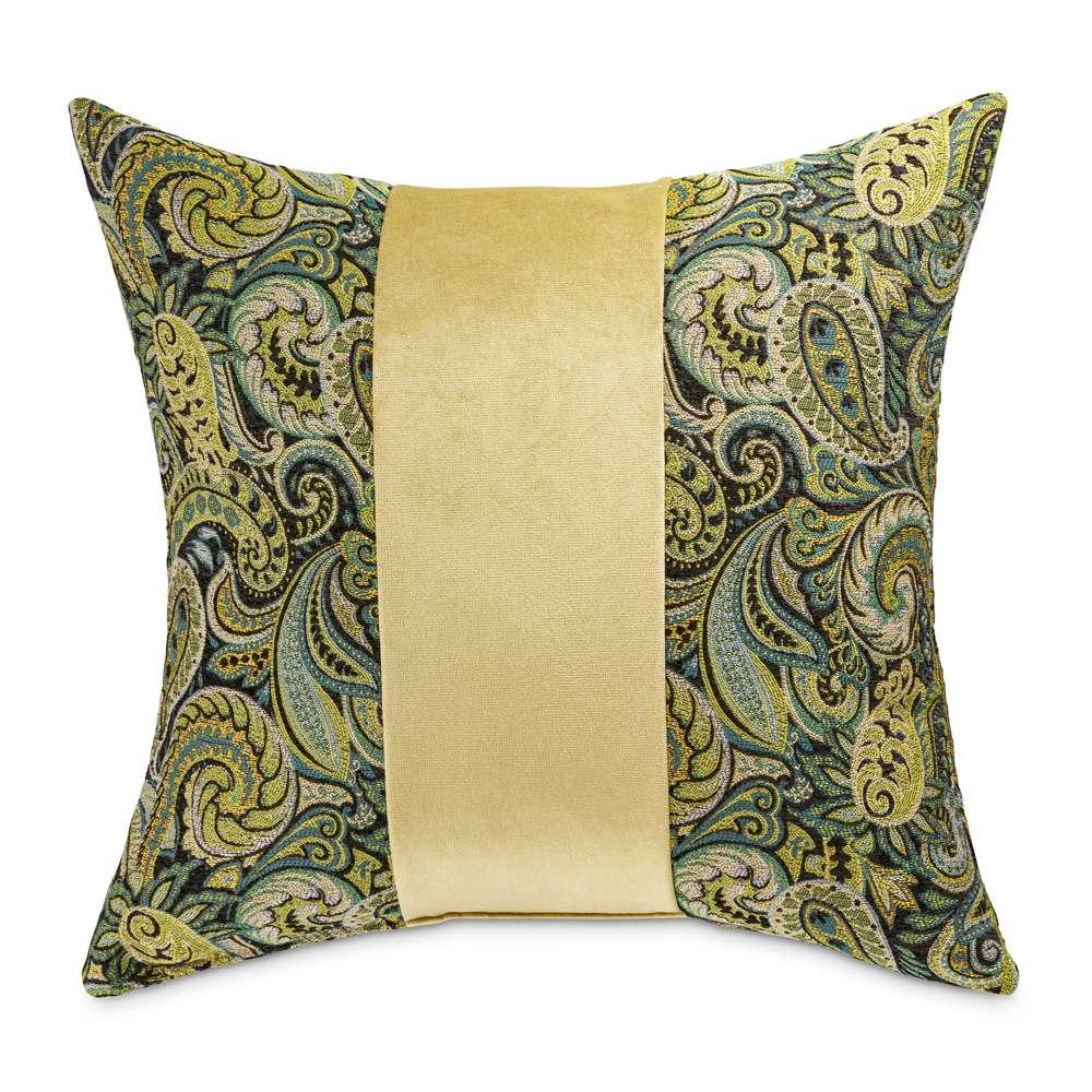AICO by Michael Amini - Emerald Isle Forsythe 22in Square Throw Pillow - Emerald - BCS-DP22-FRSTH-EMD veiw 1