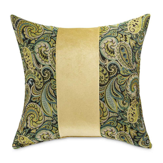 AICO by Michael Amini - Emerald Isle Forsythe 22in Square Throw Pillow - Emerald - BCS-DP22-FRSTH-EMD veiw 1