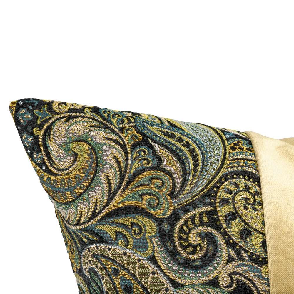 AICO by Michael Amini - Emerald Isle Forsythe 22in Square Throw Pillow - Emerald - BCS-DP22-FRSTH-EMD veiw 4