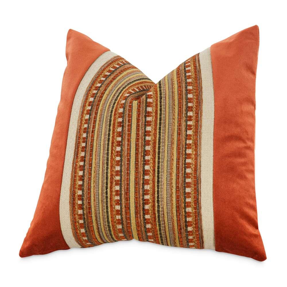 AICO by Michael Amini - Explorer Ramsey 21in Square Throw Pillow - Cinnamon - BCS-DP21-RAMSY-CIN veiw 2