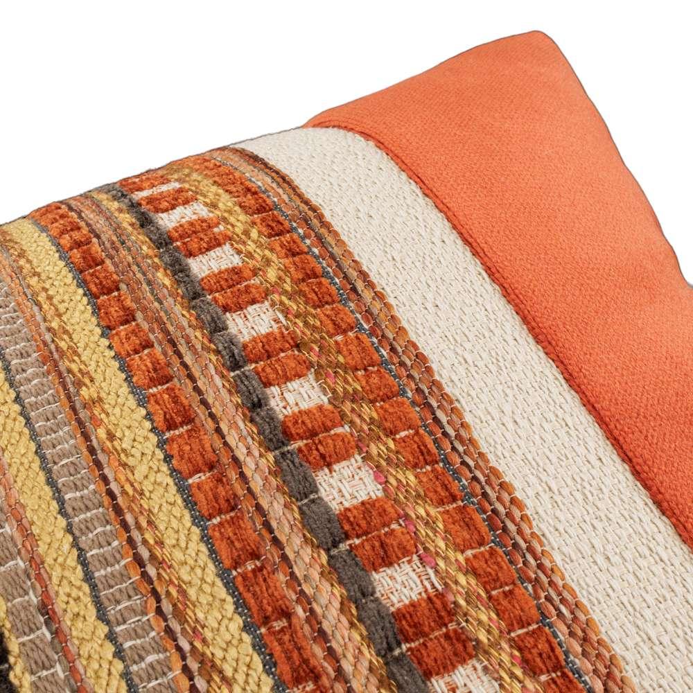 AICO by Michael Amini - Explorer Ramsey 21in Square Throw Pillow - Cinnamon - BCS-DP21-RAMSY-CIN veiw 3