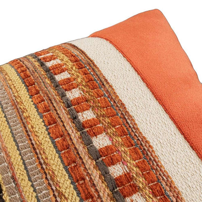 AICO by Michael Amini - Explorer Ramsey 21in Square Throw Pillow - Cinnamon - BCS-DP21-RAMSY-CIN veiw 3