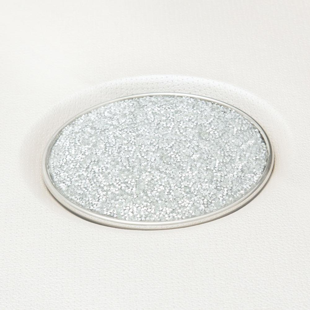 AICO by Michael Amini - Glimmering Heights 4 Leg Dining Table Complete in Ivory veiw 5