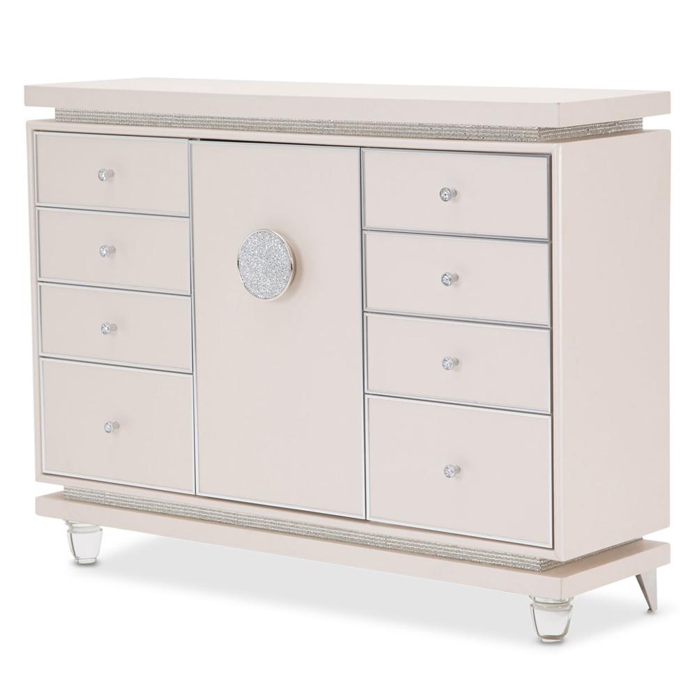 AICO by Michael Amini - Glimmering Heights Upholstered Dresser in Ivory - 9011050-111 veiw 1
