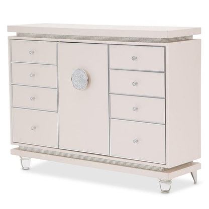 AICO by Michael Amini - Glimmering Heights Upholstered Dresser in Ivory - 9011050-111 veiw 1