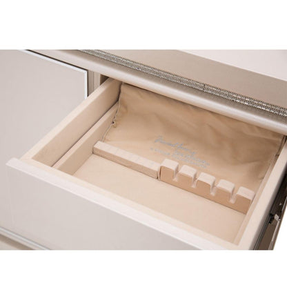 AICO by Michael Amini - Glimmering Heights Upholstered Dresser in Ivory - 9011050-111 veiw 3