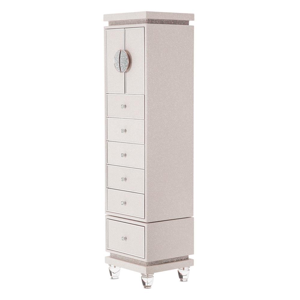 AICO by Michael Amini - Glimmering Heights Upholstered Swivel Lingerie Chest in Ivory - 9011062-111 veiw 1