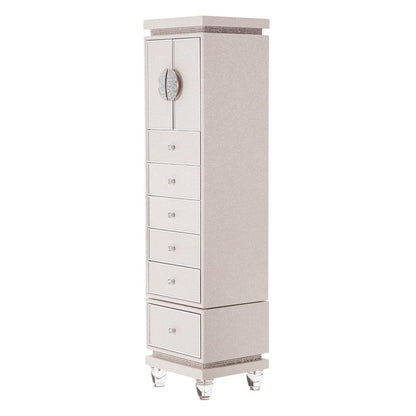 AICO by Michael Amini - Glimmering Heights Upholstered Swivel Lingerie Chest in Ivory - 9011062-111 veiw 1