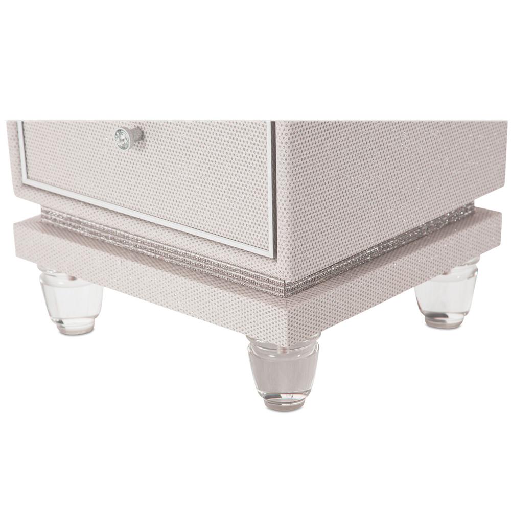AICO by Michael Amini - Glimmering Heights Upholstered Swivel Lingerie Chest in Ivory - 9011062-111 veiw 6