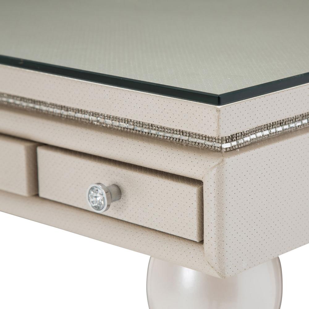 AICO by Michael Amini - Glimmering Heights Writing Desk Complete in Ivory - 9011277-217-111 veiw 3