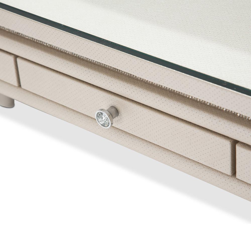 AICO by Michael Amini - Glimmering Heights Writing Desk Complete in Ivory - 9011277-217-111 veiw 4