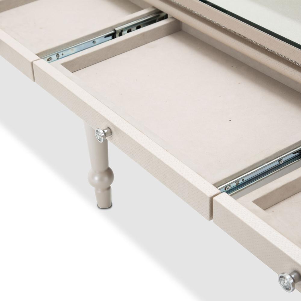 AICO by Michael Amini - Glimmering Heights Writing Desk Complete in Ivory - 9011277-217-111 veiw 5