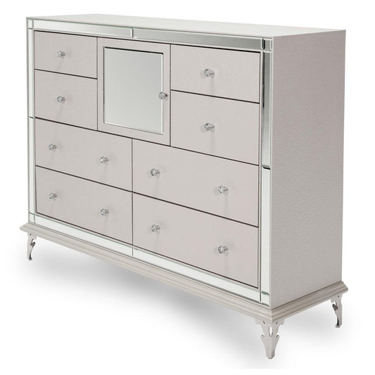 AICO by Michael Amini - Hollywood Loft Upholstered Dresser in Frost - 9001650-104_CLOSEOUT veiw 1