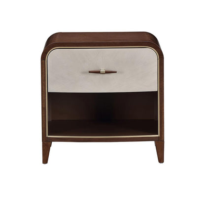 AICO by Michael Amini - Houston 1-Drawer Nightstand - Walnut - 9095040-416 veiw 2