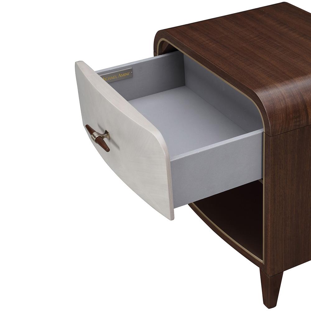 AICO by Michael Amini - Houston 1-Drawer Nightstand - Walnut - 9095040-416 veiw 5