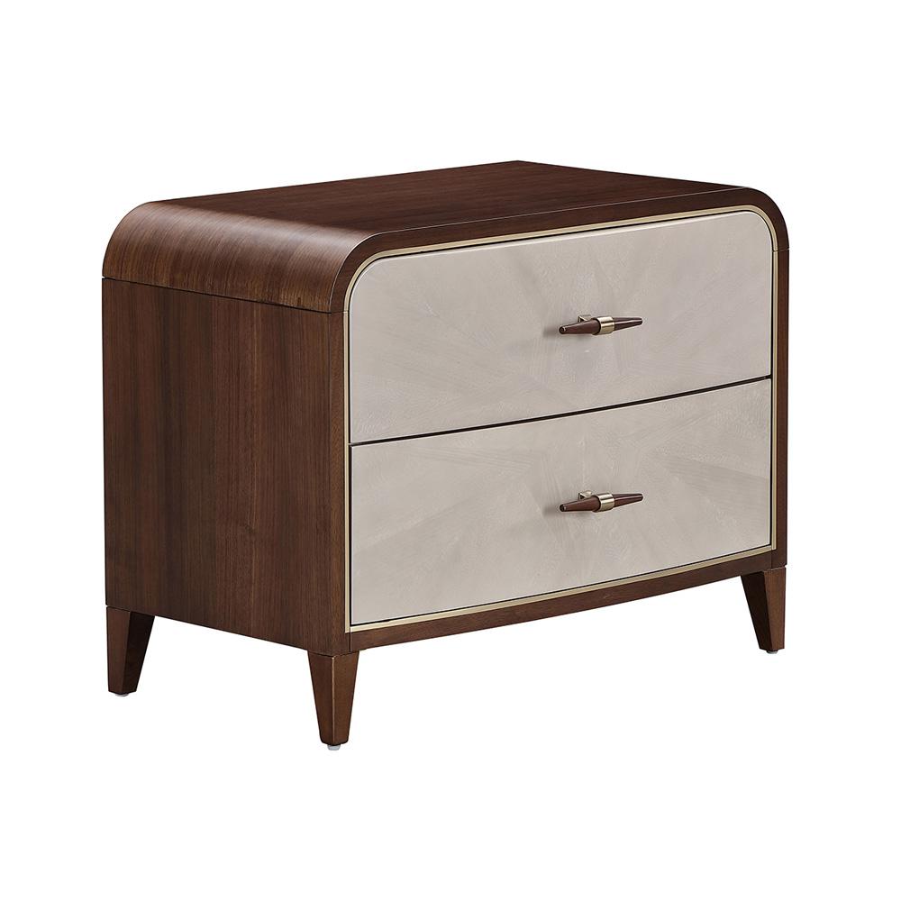 AICO by Michael Amini - Houston 2-Drawer Nightstand - Walnut - 9095042-416 veiw 3