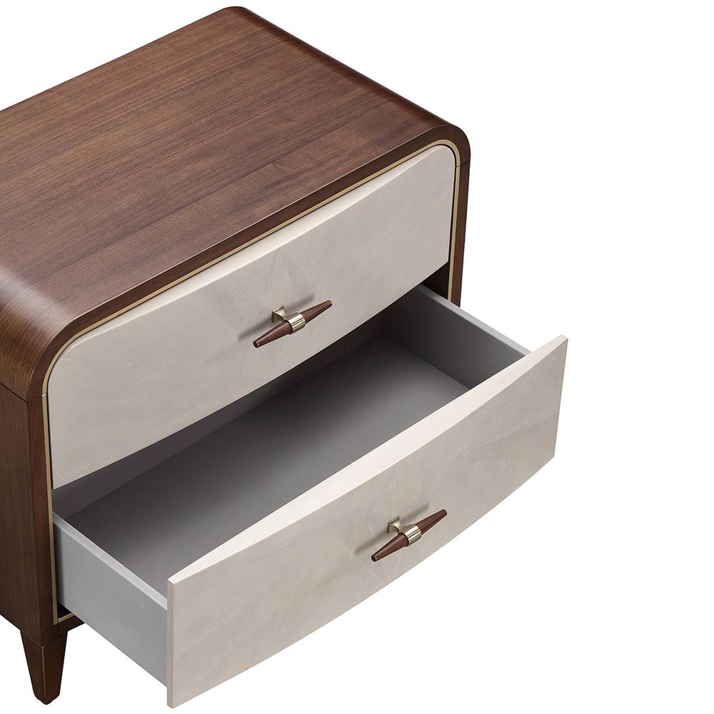 AICO by Michael Amini - Houston 2-Drawer Nightstand - Walnut - 9095042-416 veiw 9