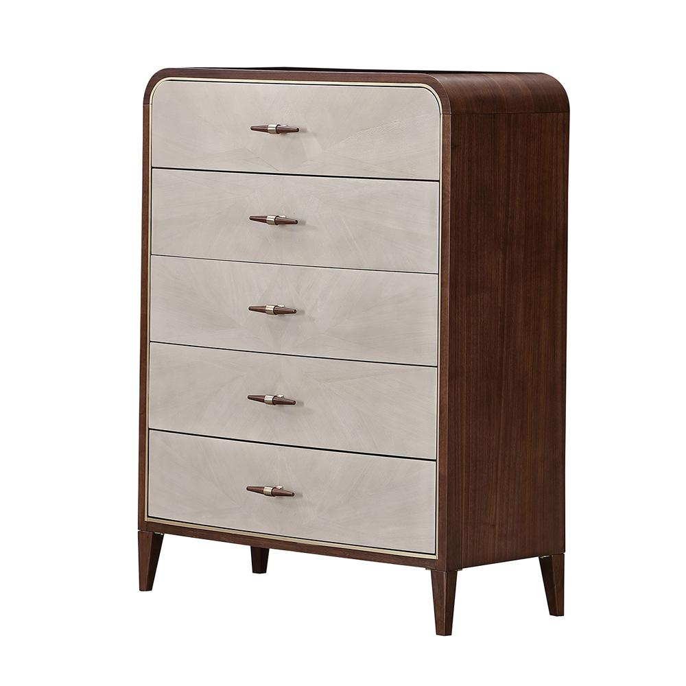 AICO by Michael Amini - Houston 5-Drawer Chest - Walnut - 9095070SA-416 veiw 1