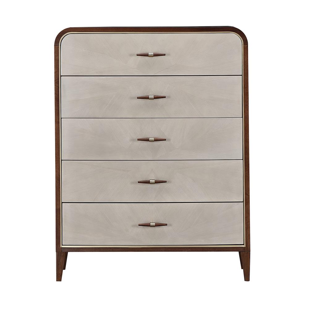 AICO by Michael Amini - Houston 5-Drawer Chest - Walnut - 9095070SA-416 veiw 3