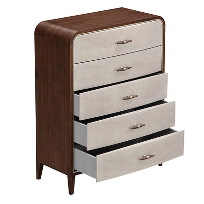 AICO by Michael Amini - Houston 5-Drawer Chest - Walnut - 9095070SA-416 veiw 4