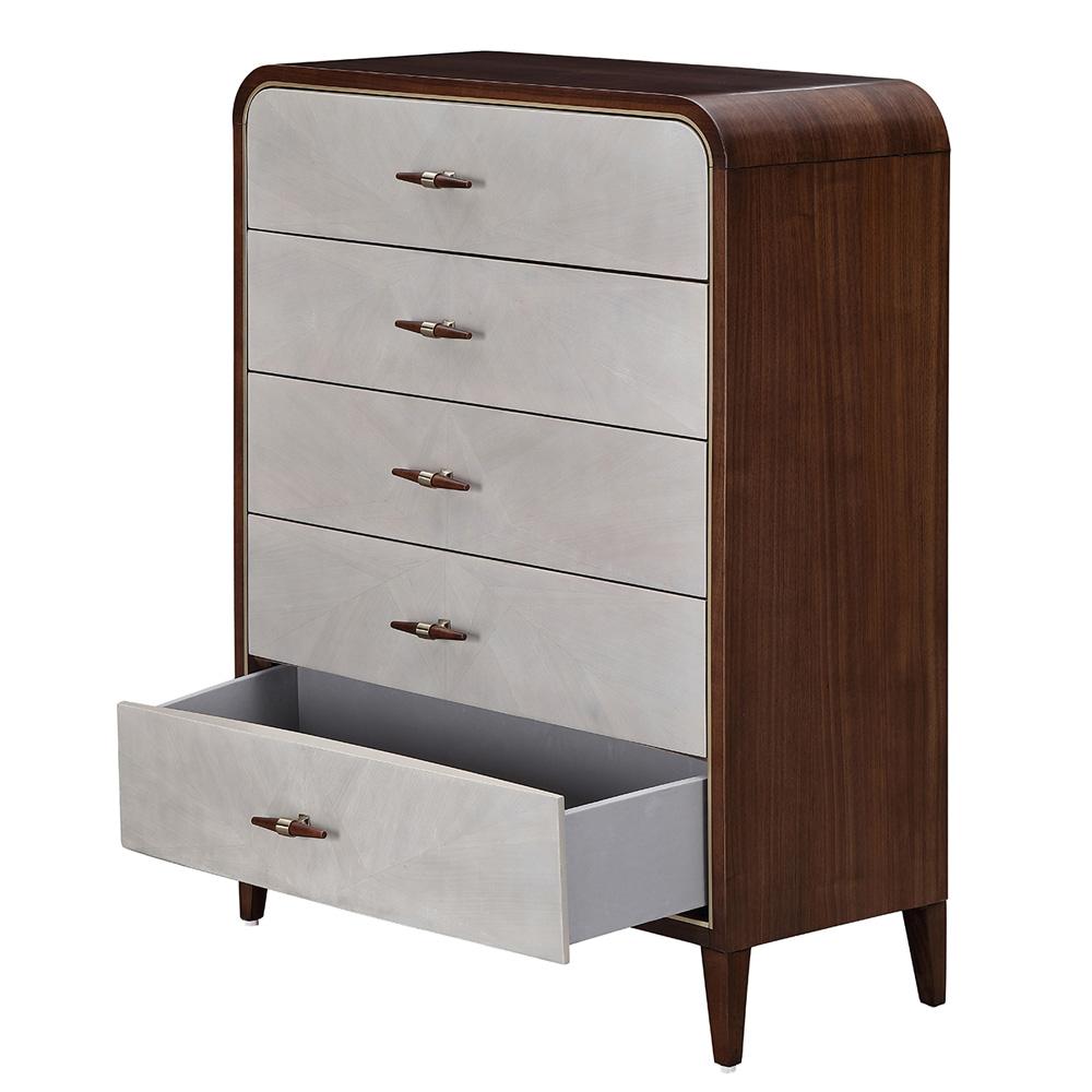AICO by Michael Amini - Houston 5-Drawer Chest - Walnut - 9095070SA-416 veiw 5