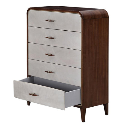 AICO by Michael Amini - Houston 5-Drawer Chest - Walnut - 9095070SA-416 veiw 5