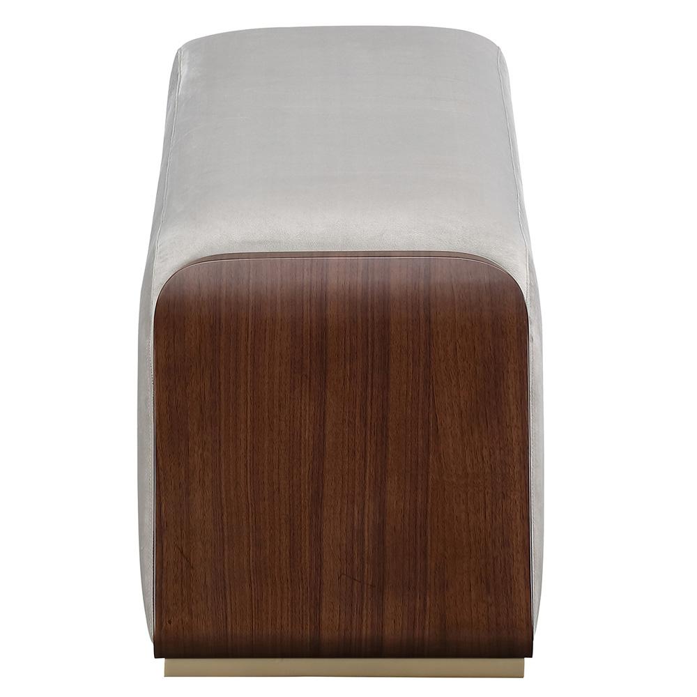 AICO by Michael Amini - Houston Accent Bench - Porcini/Walnut - 9095904-416 veiw 4