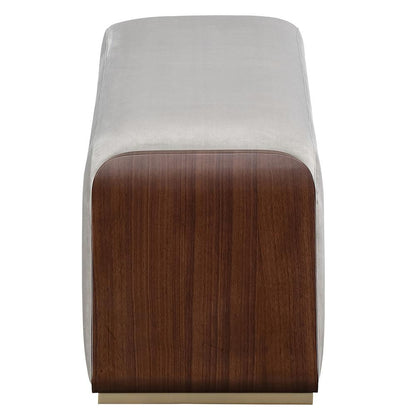AICO by Michael Amini - Houston Accent Bench - Porcini/Walnut - 9095904-416 veiw 4