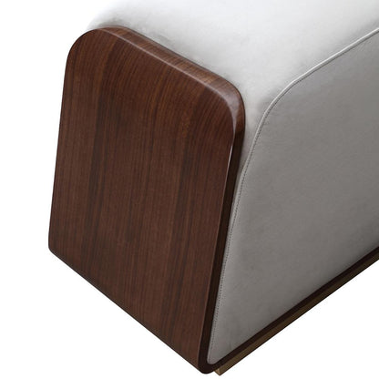 AICO by Michael Amini - Houston Accent Bench - Porcini/Walnut - 9095904-416 veiw 5