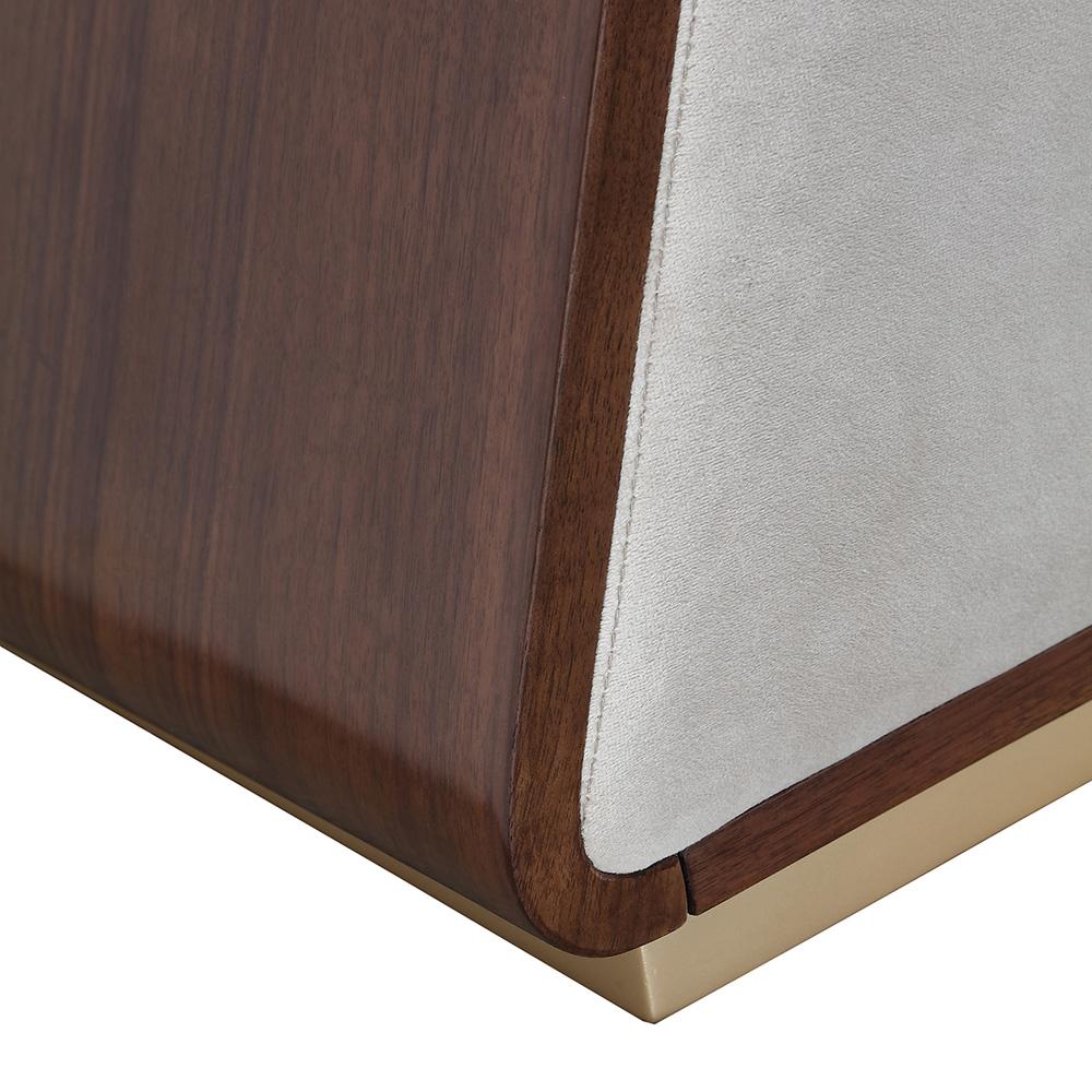 AICO by Michael Amini - Houston Accent Bench - Porcini/Walnut - 9095904-416 veiw 6