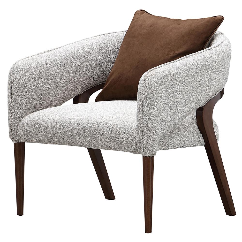 AICO by Michael Amini - Houston Accent Chair - Pebble/Walnut - 9095834-PBL-416 veiw 1
